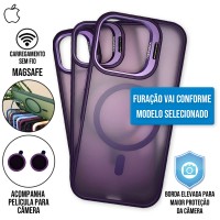 Capa iPhone 16 - Metal Stand Fosca Magsafe Dark Purple